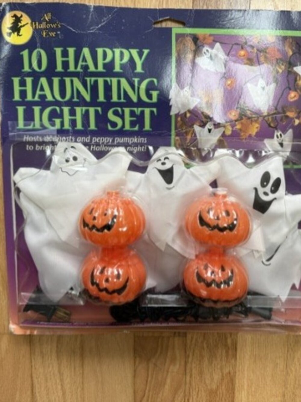 All Hallow's Eve 10 Happy Haunting Light Set - Vintage Halloween Party Decor NEW